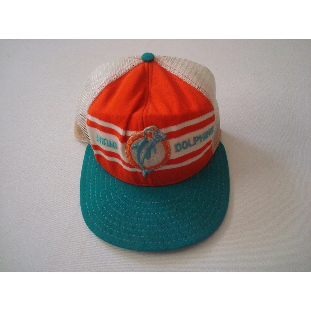 MIAMI DOLPHINS AJD  90S‎  SCRIPT SNAPBACK  HAT CAP DEADSTOCK  VINTAGE U3